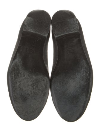 Chanel Interlocking CC Logo Leather Ballet Flats