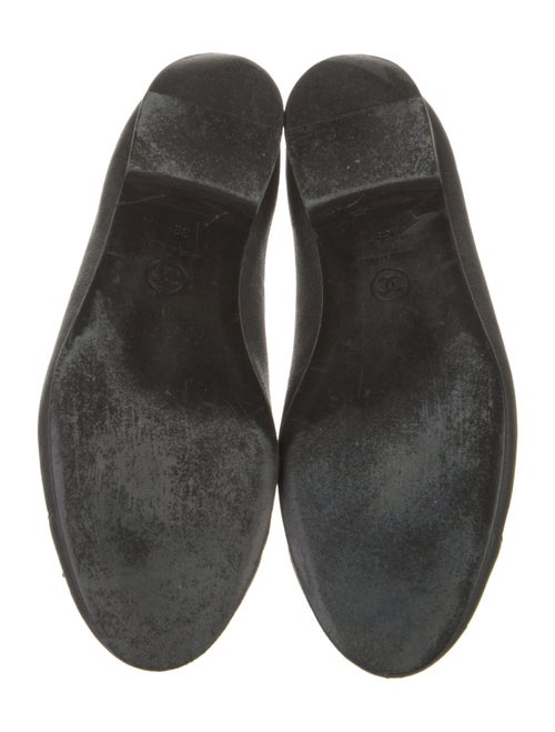 Chanel Interlocking CC Logo Leather Ballet Flats