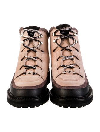 Chanel 2022 Interlocking CC Logo Combat Boots