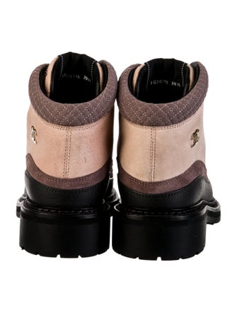 Chanel 2022 Interlocking CC Logo Combat Boots