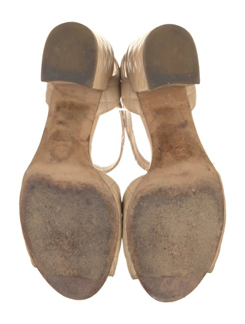 Chanel Interlocking CC Logo Leather Sandals