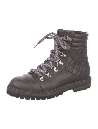 Chanel 2018 Interlocking CC Logo Combat Boots