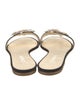 Chanel Interlocking CC Logo Leather Slides