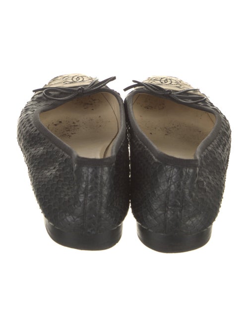 Chanel Interlocking CC Logo Python Ballet Flats