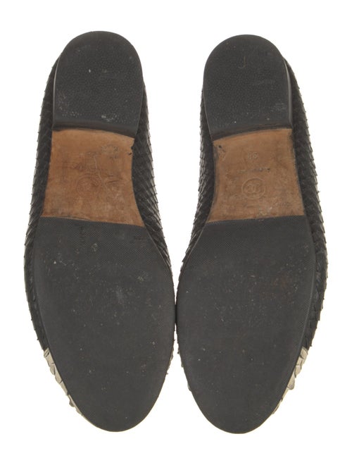 Chanel Interlocking CC Logo Python Ballet Flats