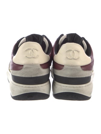 Chanel Interlocking CC Logo Leather Sneakers
