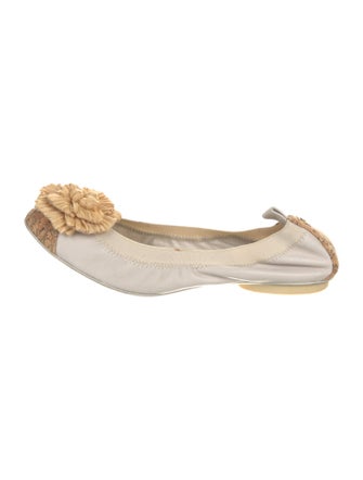 Chanel Interlocking CC Logo Lambskin Ballet Flats