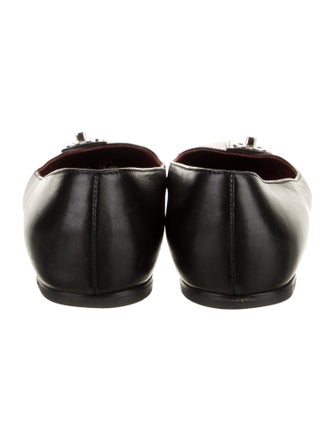 Chanel Interlocking CC Logo Leather Ballet Flats