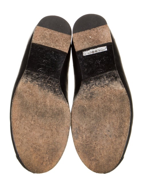 Chanel Interlocking CC Logo Leather Ballet Flats