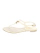 Chanel Interlocking CC Logo Patent Leather T-Strap Sandals