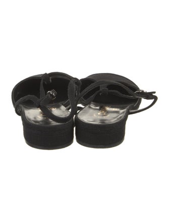 Chanel Interlocking CC Logo Bow Accents Slingback Flats