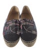 Chanel Interlocking CC Logo Leather Espadrilles