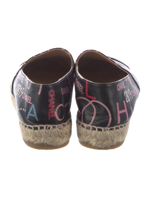 Chanel Interlocking CC Logo Leather Espadrilles