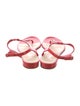 Chanel Interlocking CC Logo Leather T-Strap Sandals