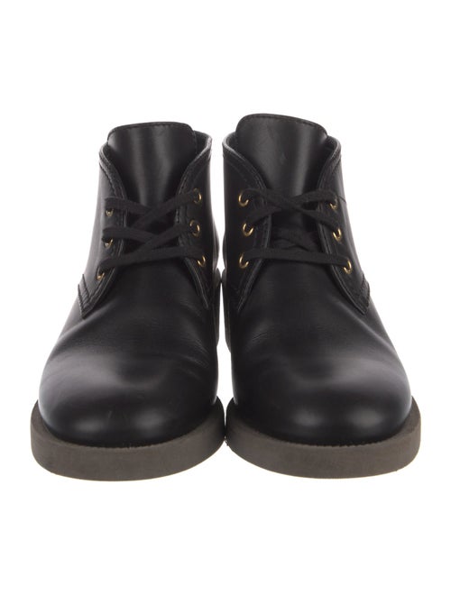 Chanel 2016 Interlocking CC Logo Lace-Up Boots