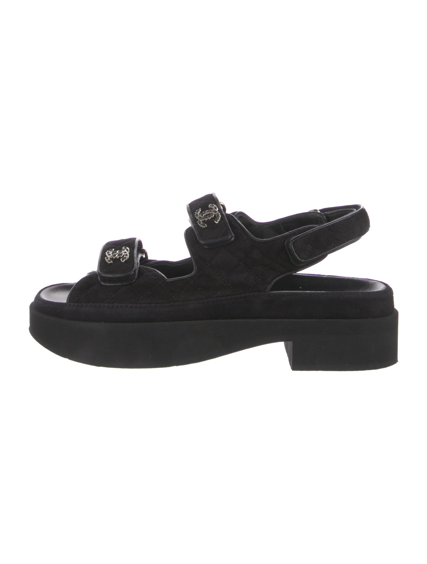 Chanel 2023 Interlocking CC Logo Slingback Sandals