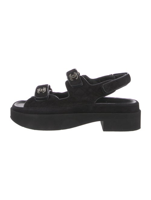 Chanel 2023 Interlocking CC Logo Slingback Sandals