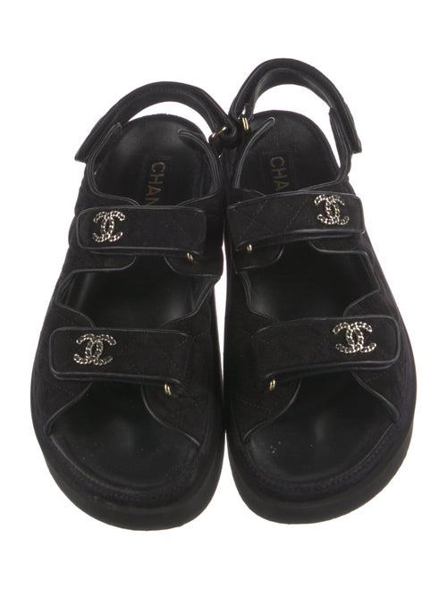Chanel 2023 Interlocking CC Logo Slingback Sandals