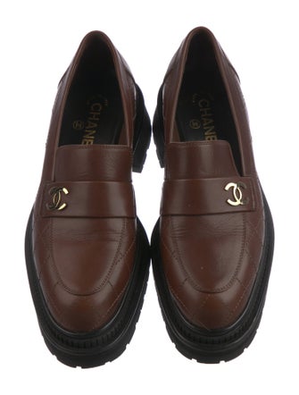Chanel 2023 Interlocking CC Logo Loafers