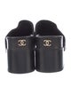 Chanel Interlocking CC Logo Leather Mules