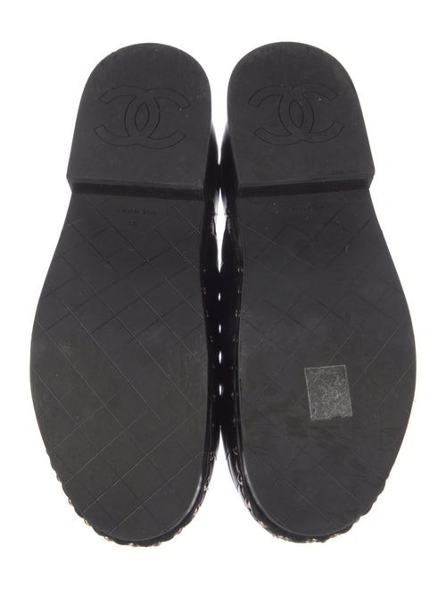 Chanel Interlocking CC Logo Leather Mules