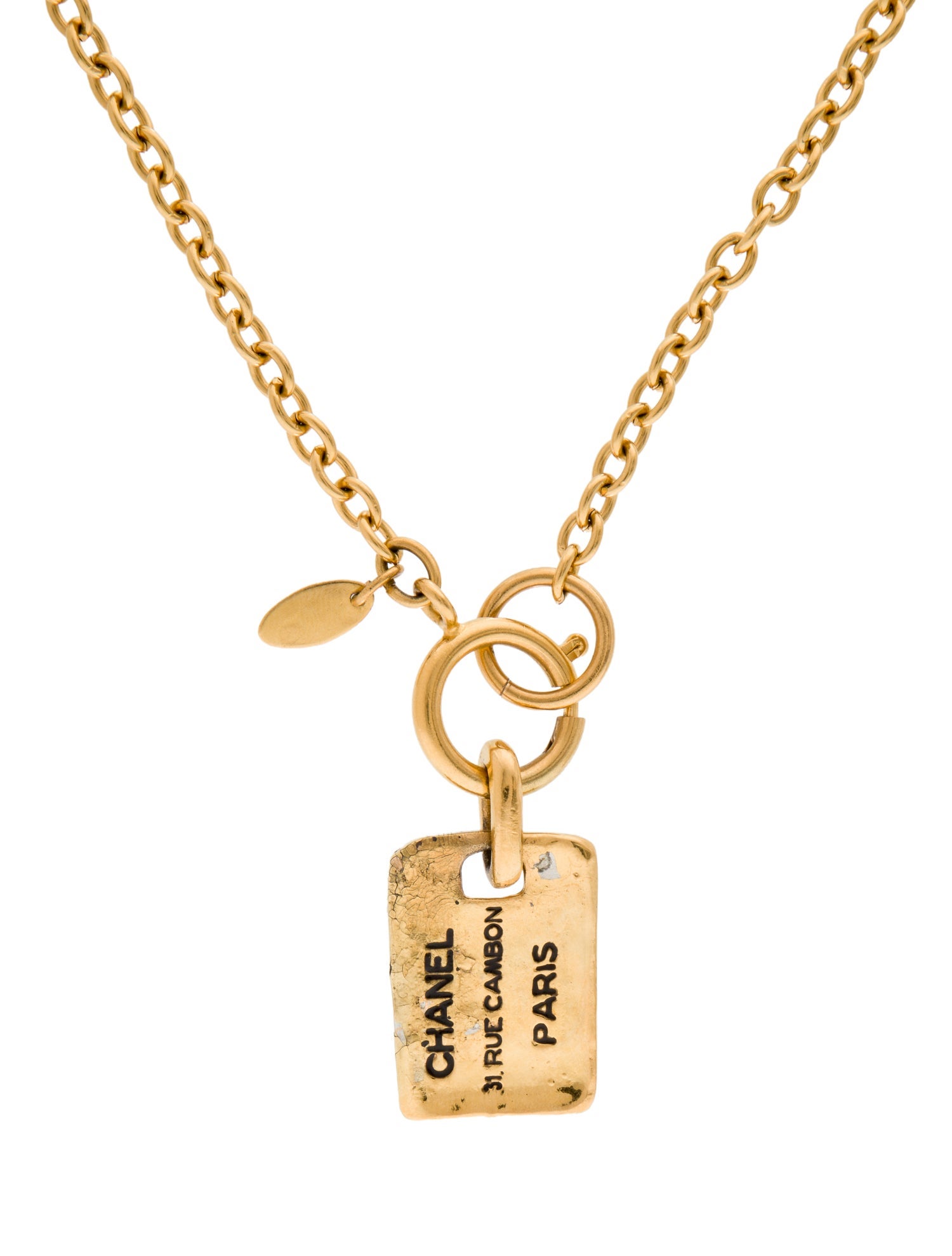 Chanel Vintage '31 Rue Cambon Paris' Pendant Necklace
