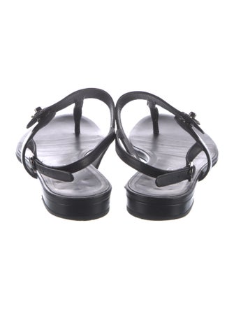 Chanel 2017 Interlocking CC Logo T-Strap Sandals