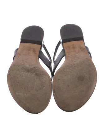 Chanel 2017 Interlocking CC Logo T-Strap Sandals