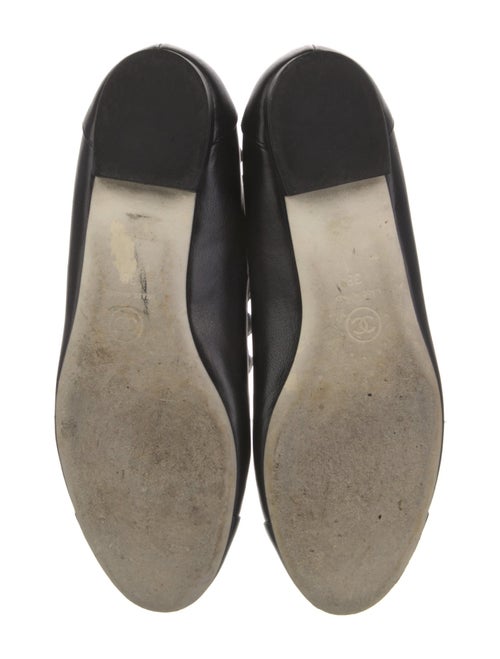 Chanel Interlocking CC Logo Leather Ballet Flats