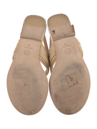 Chanel 2023 Interlocking CC Logo Slingback Sandals