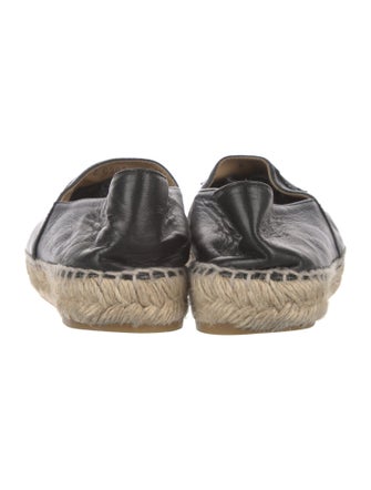 Chanel Interlocking CC Logo Leather Espadrilles