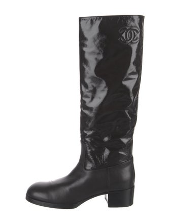 Chanel 2021 Interlocking CC Logo Riding Boots