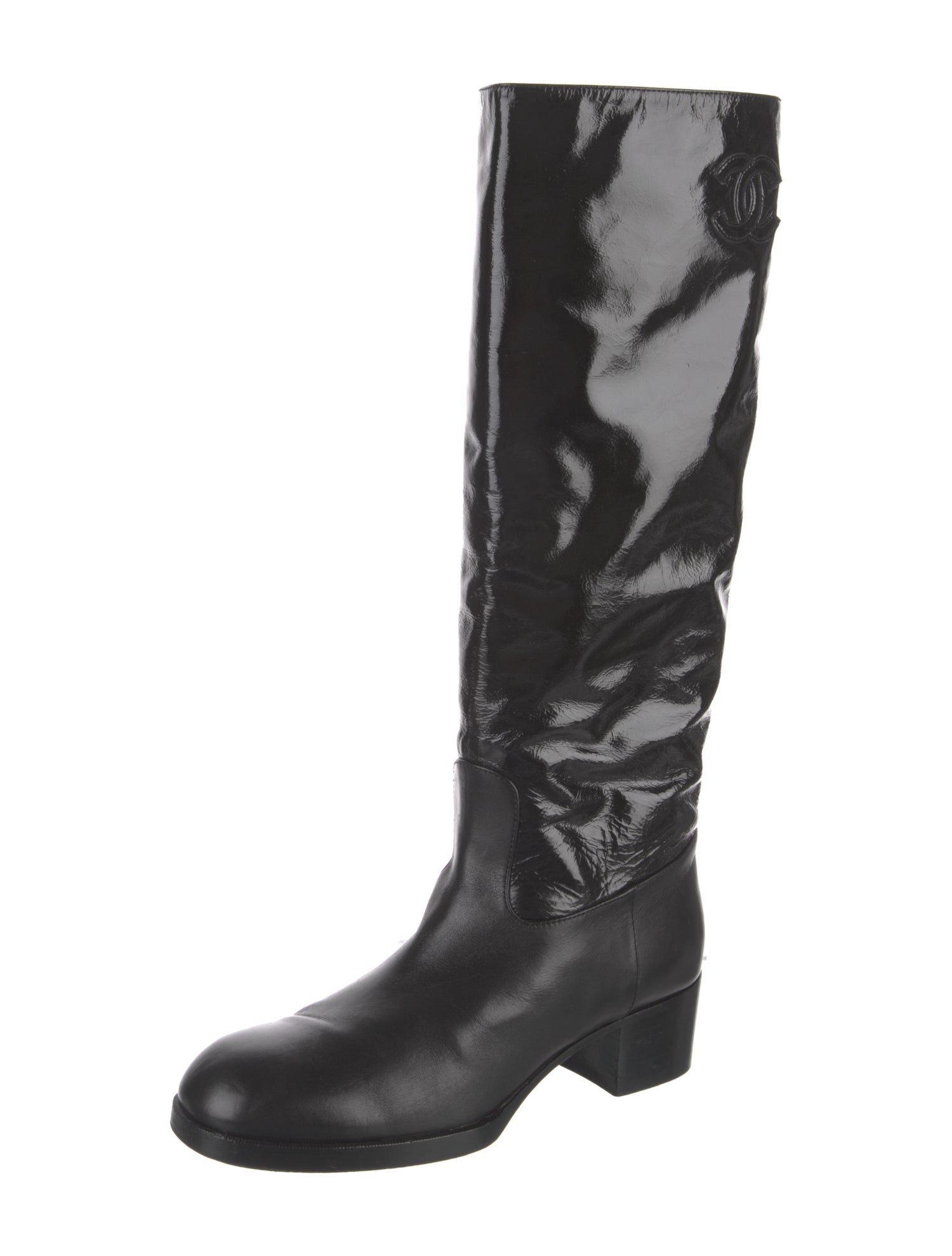 Chanel 2021 Interlocking CC Logo Riding Boots