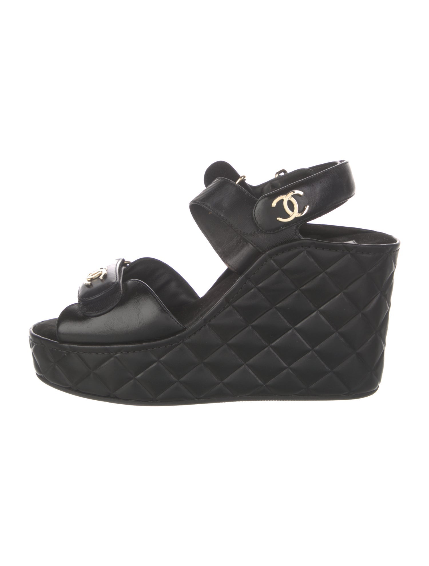 Chanel 2021 Interlocking CC Logo Slingback Sandals