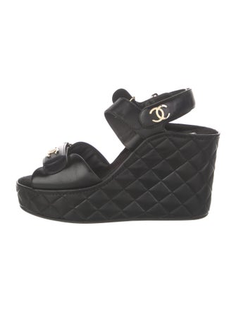 Chanel 2021 Interlocking CC Logo Slingback Sandals