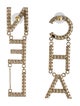Chanel 2021 Strass CHA-NEL Drop Earrings