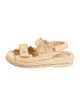Chanel Interlocking CC Logo Raffia Espadrilles