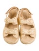 Chanel Interlocking CC Logo Raffia Espadrilles