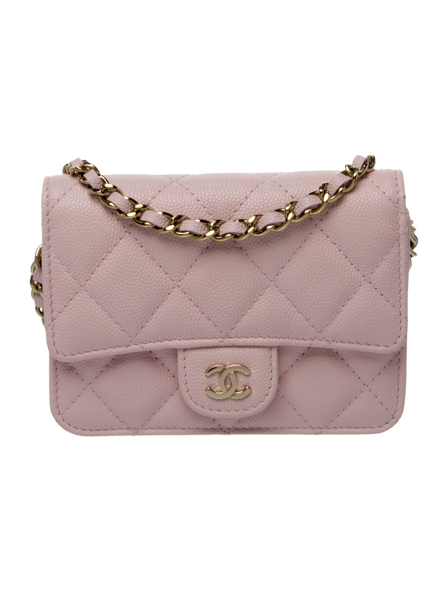Chanel Mini Quilted Clutch w/ Chain