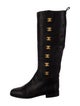 Chanel Interlocking CC Logo Leather Riding Boots