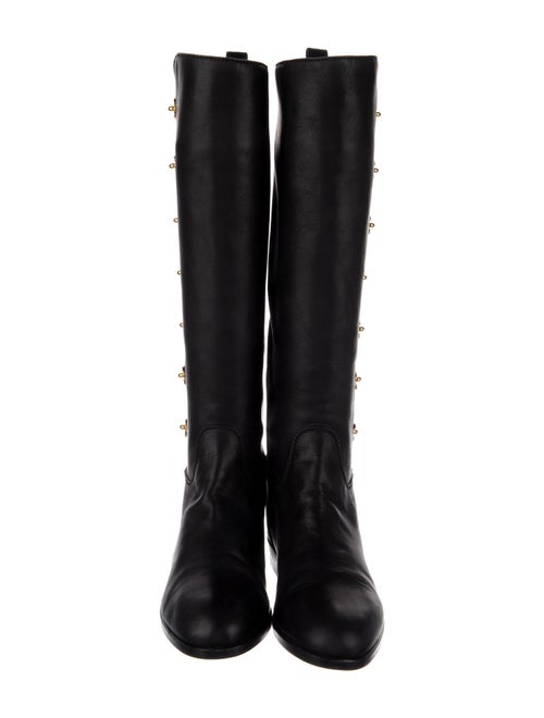 Chanel Interlocking CC Logo Leather Riding Boots