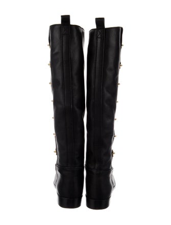 Chanel Interlocking CC Logo Leather Riding Boots