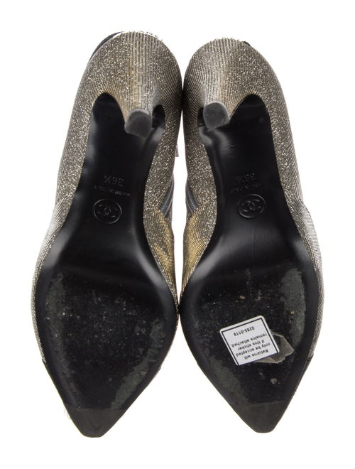 Chanel Interlocking CC Logo Grosgrain Trim Sock Boots