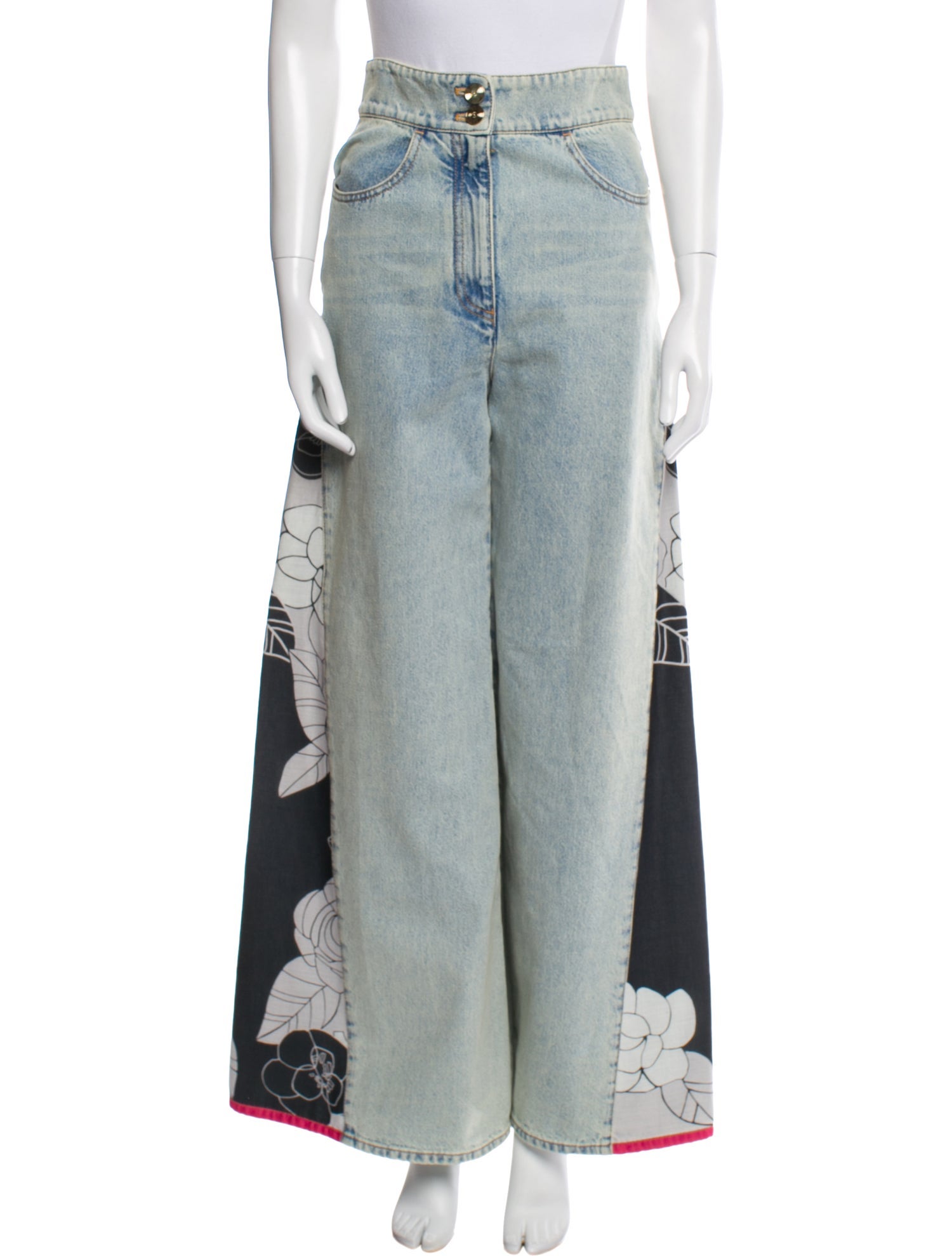 Chanel 2021 Wide Leg Jeans w/ Tags