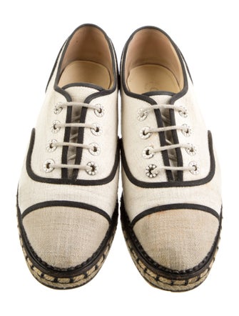 Chanel 2016 Faux Pearl Accents Espadrille Sneakers