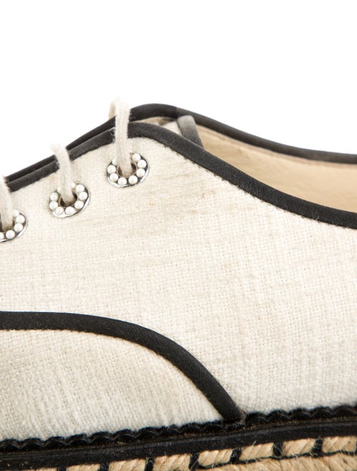 Chanel 2016 Faux Pearl Accents Espadrille Sneakers