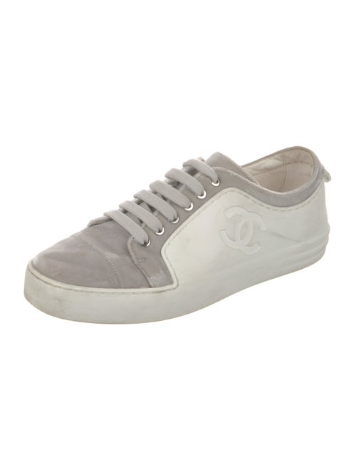 Chanel Interlocking CC Logo Velvet Sneakers