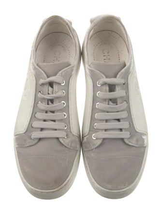 Chanel Interlocking CC Logo Velvet Sneakers