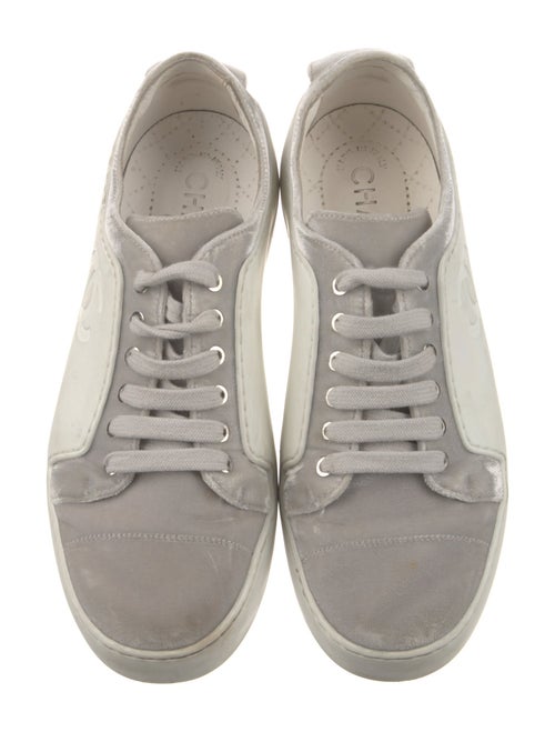 Chanel Interlocking CC Logo Velvet Sneakers