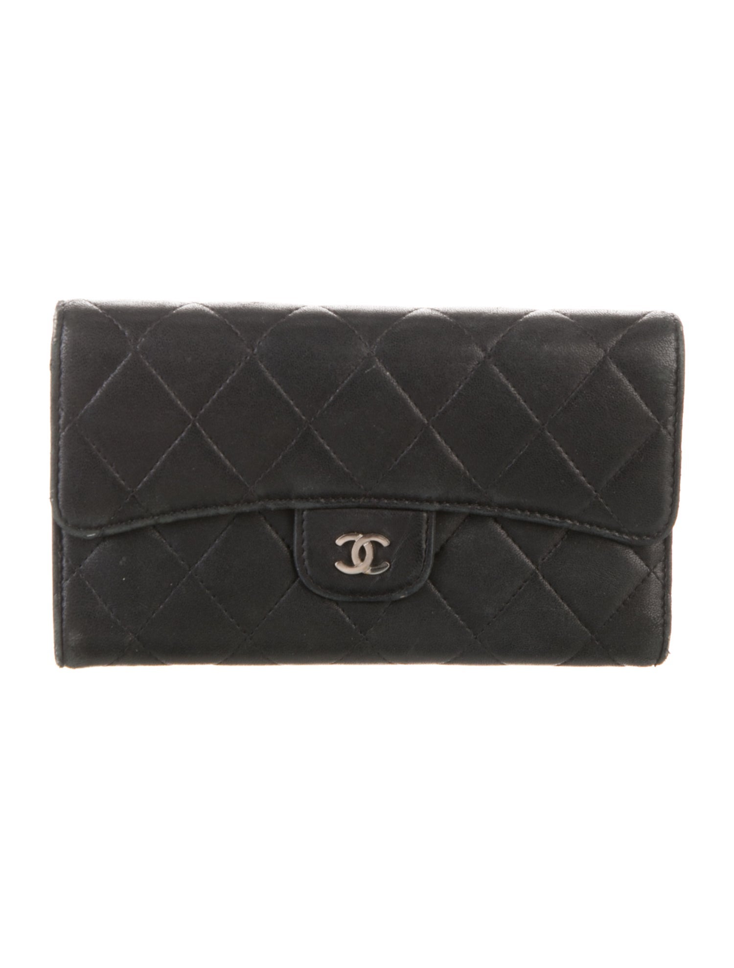 Chanel 2014-2015 CC Quilted Trifold Trifold Wallet